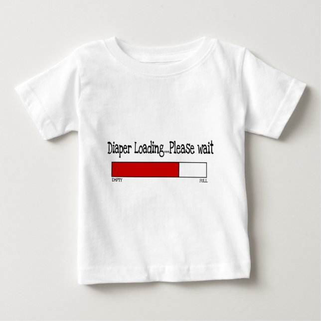 Camiseta A carga da fralda… espera por favor (Frente)