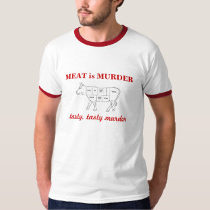 Camiseta A CARNE é o ASSASSINATO, MU saboroso, saboroso…