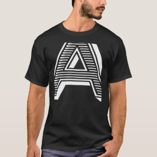 Camiseta A Carta A Divertido Grande e Negrito para a Famíli