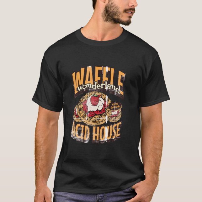 Camiseta A Casa Ácida do Waffle Retrô (Frente)