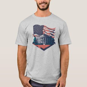 Camiseta A Casa Branca Patriótica, Retro