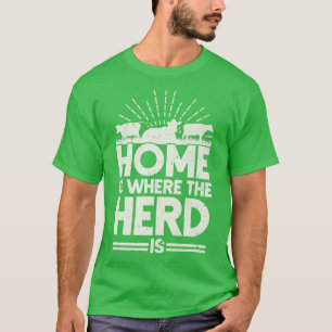 Camiseta A Casa De Bovinos De Criação É Onde Está O Efetivo