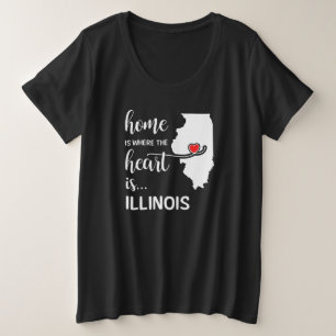 Camiseta A casa de Illinois é onde está o coração