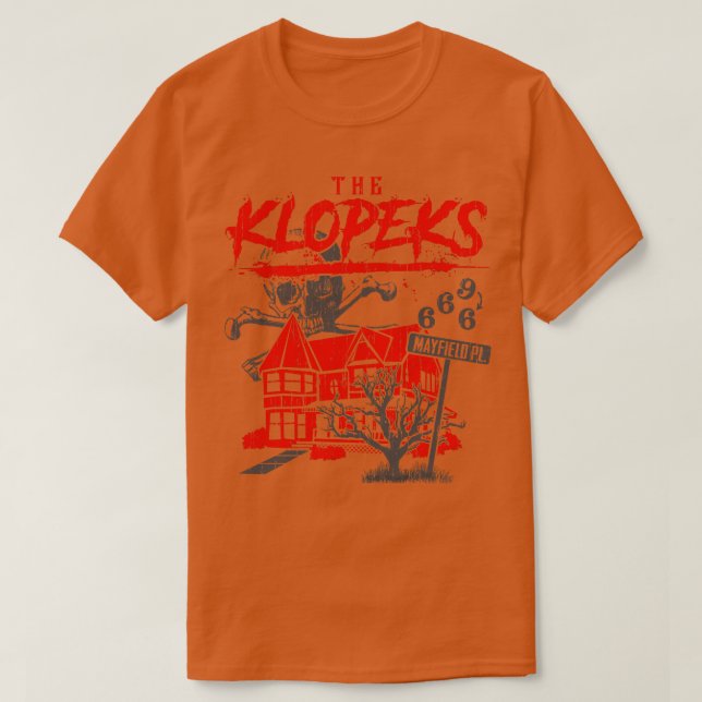 Camiseta A Casa dos Horrores de Klopeks (Frente do Design)