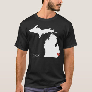 Camiseta A casa é o lugar onde o coração está - Michigan