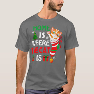 CAMISETA A CASA É ONDE ESTÁ O GATO