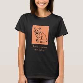 Camiseta A casa é onde meu gato está