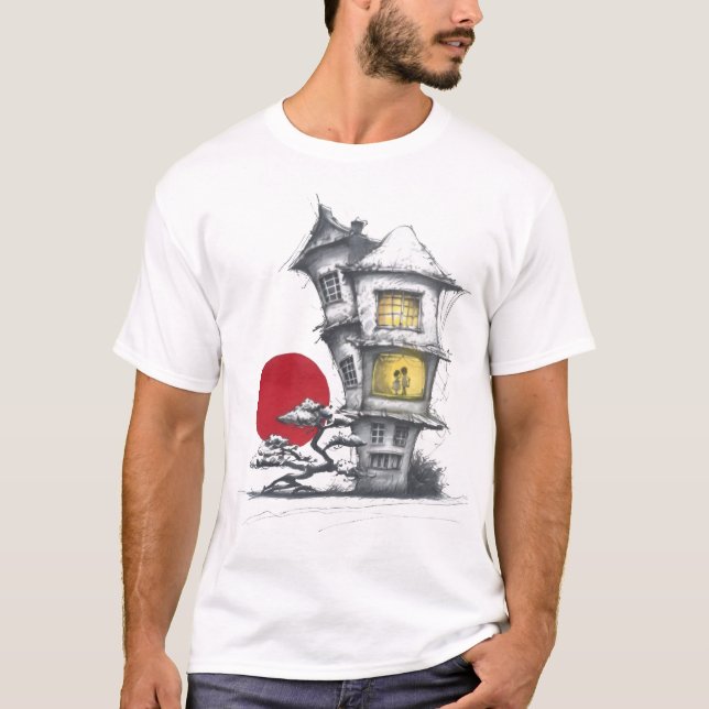 Camiseta A Casa Encantada Sob a Lua Vermelha (Frente)