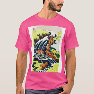 Camiseta A Cascata onde Yoshitsune lavou seu cavalo por