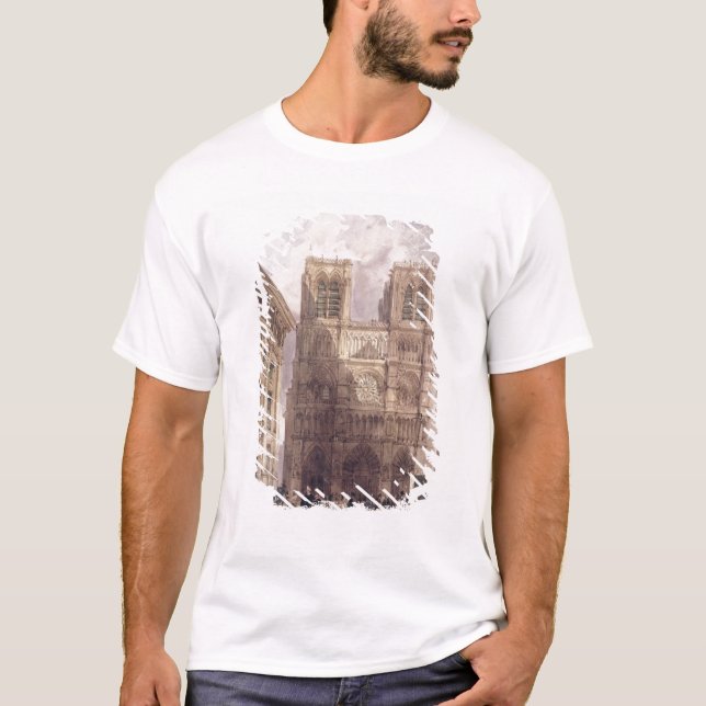 Camiseta A catedral de Notre Dame, Paris, 1836 (Frente)