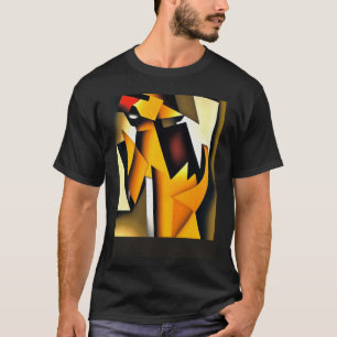 Camiseta A Cauda Que Aspira O Abstrato Geométrico Do Cachor