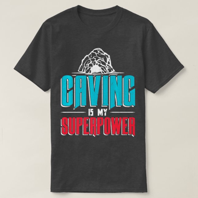 Camiseta A Cave é a minha superpotência para um Espelhador  (Frente do Design)
