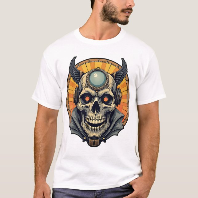 Camiseta A caveira alada. (Frente)