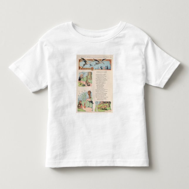Camiseta A cegonha e o Fox das fábulas (Frente)