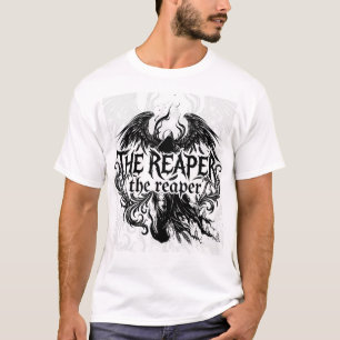 Camiseta A Ceifadora   Ceifador Sombrio de Estética Gótica 