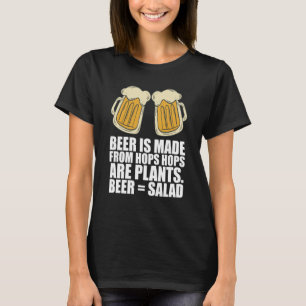 Camiseta A Cerveja É Feita De Saltos De Salto São Plantas S