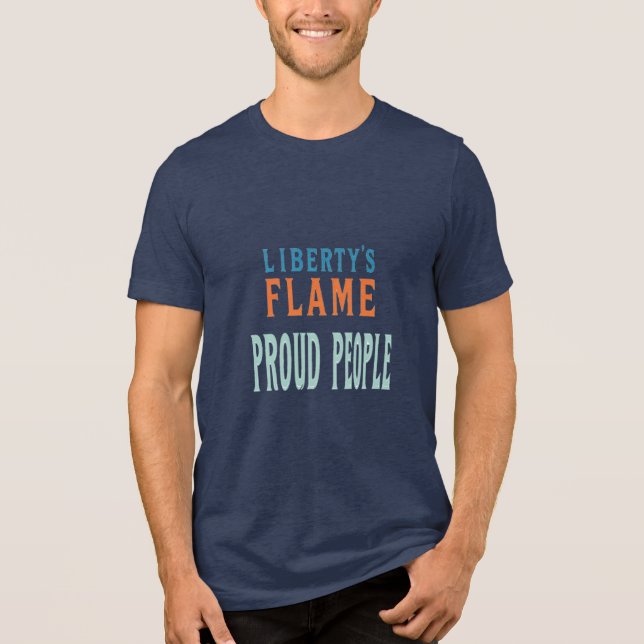 Camiseta A chama da liberdade - Pessoas orgulhosas (Frente)