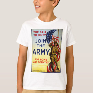 Camiseta A chamada ao dever - junte-se ao poster do