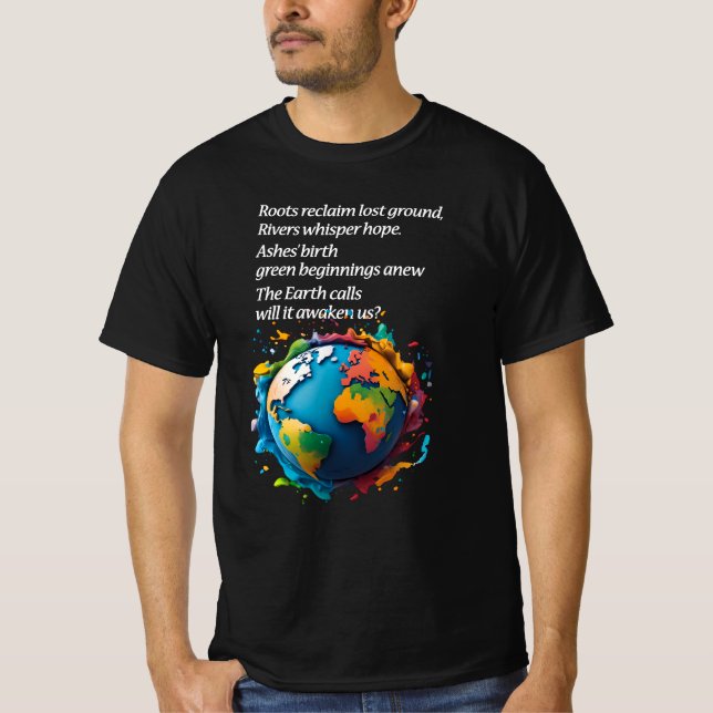 Camiseta "A Chamada da Terra: Vamos Ouvir"? Environmental (Frente)
