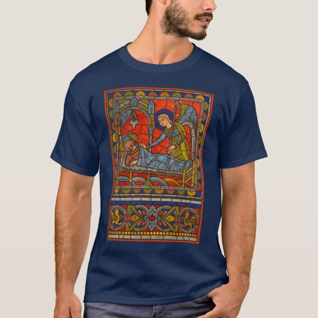 Camiseta A Chartres ideal de Joseph da janela de vitral (Frente)