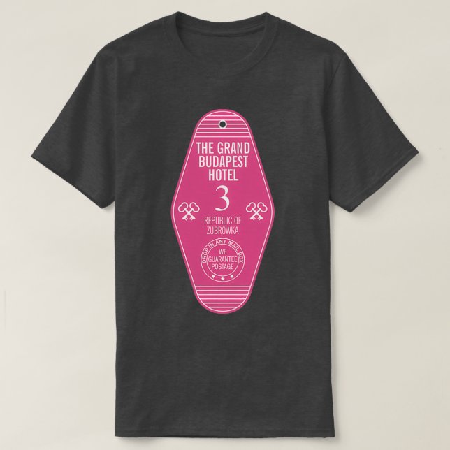 Camiseta A chave do Hotel Grand Budapest (Frente do Design)
