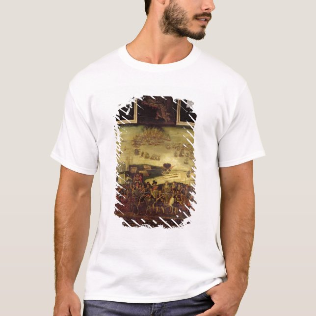 Camiseta A chegada da rainha Elizabeth mim no Tilbury (Frente)