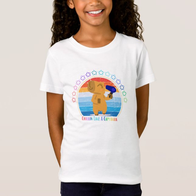 Camiseta a chillin como uma capybara (Frente)