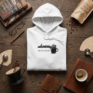 Camiseta A Cidade e A Xícara Silhueta de Chicago