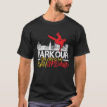 Camiseta A cidade é o meu Parkour de Playground e Freerunni<br><div class="desc">Parkour. A vida é uma aventura ousada ou nada. Inspiração e motivação, design para aqueles que amam o pátrio e o freerunning. Mercadorias legal e divertidas para pessoas ao ar livre. Perfeito para aqueles que amam atividades ao ar livre e esportes extremos. presente de Natal e excelente para pai, irmão,...</div>