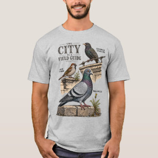 Camiseta A Cidade É um Guia de Campo Aves Urbanas Vintage