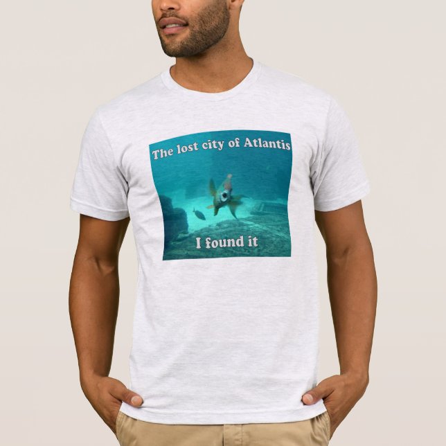 Camiseta A cidade perdida de Atlantis… Eu encontrei-a (os (Frente)