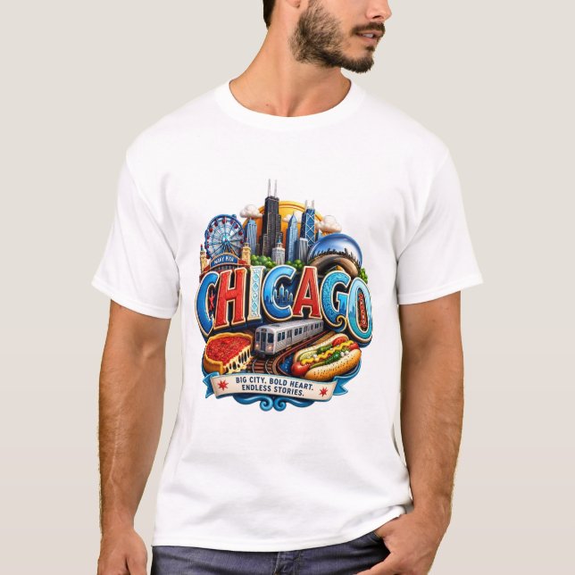 CAMISETA A CIDADE VENTOSA CHICAGO (Frente)