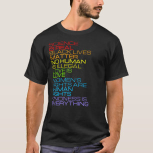 Camiseta A ciência é a matéria preta real LGBTQ das vidas +