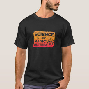 Camiseta A Ciência É Como A Magia, Mas A Meia-Tons 4