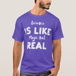 Camiseta A Ciência É Como Magia Mas Amigos Reais