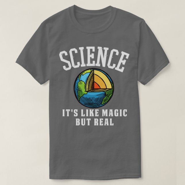 Camiseta A ciência é como mágica, mas real (Frente do Design)