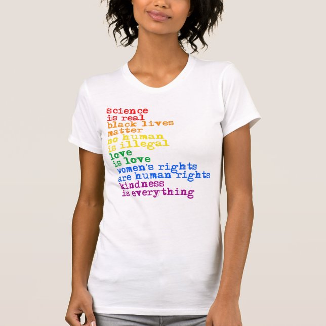 Camiseta A ciência é real e o amor é o amor (Frente)