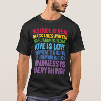 Camiseta A ciência é vidas pretas reais o amor da matéria