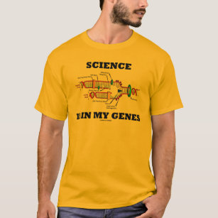 Camiseta A ciência está em meus genes (replicação de DNA)