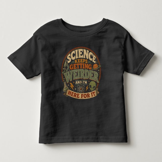 Camiseta A ciência está ficando cada vez mais estranha e eu (Frente)
