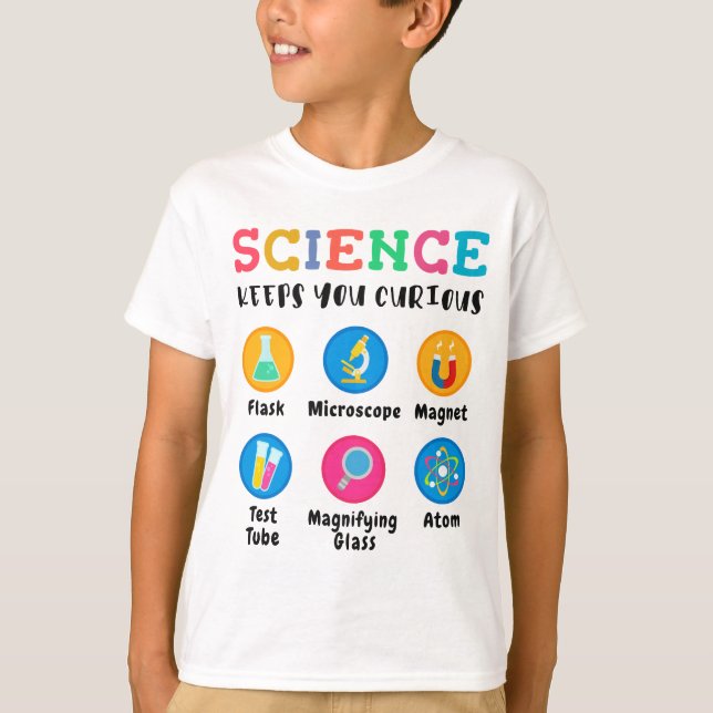 Camiseta A ciência mantém você curioso (Frente)