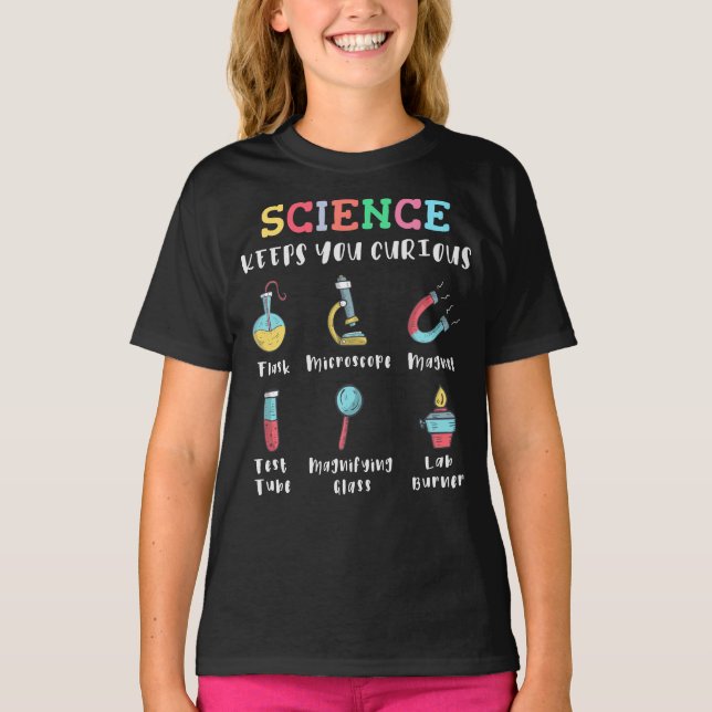 Camiseta A ciência mantém você curioso (Frente)