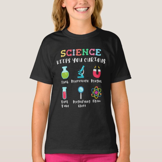 Camiseta A ciência mantém você curioso (Frente)