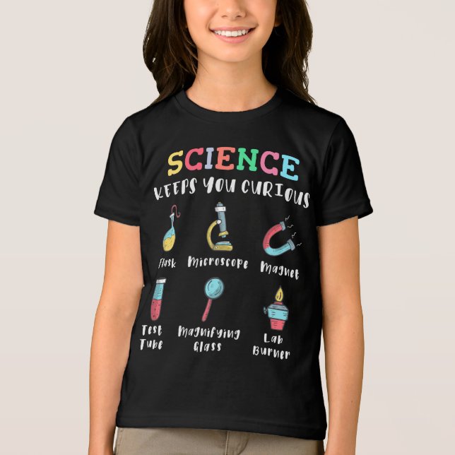 Camiseta A ciência mantém você curioso (Frente)