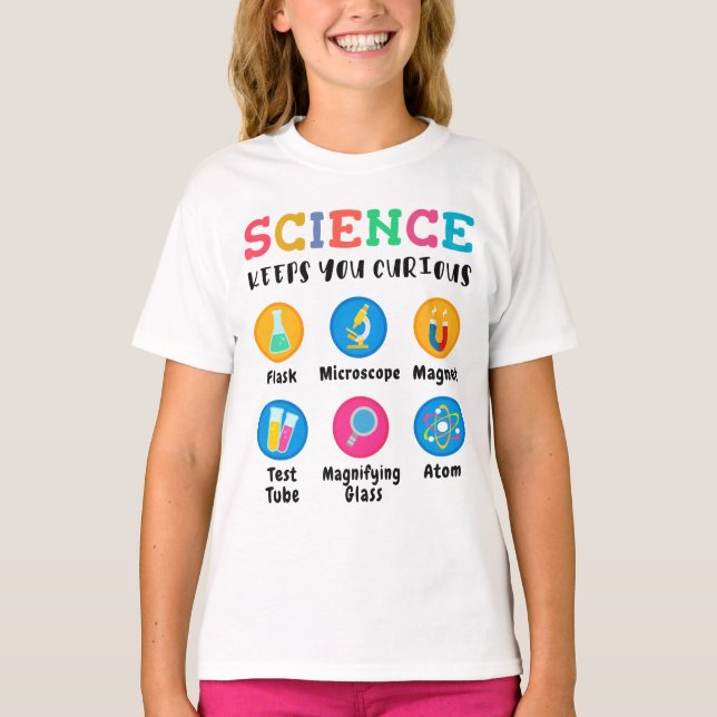 Camiseta A ciência mantém você curioso (Frente)