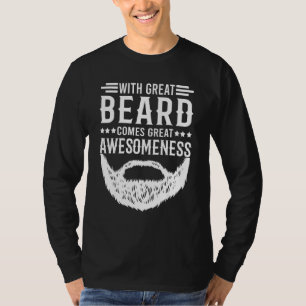 Camiseta A citação da barba Excelente vem Excelente Awesome