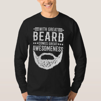 Camiseta A citação da barba Excelente vem Excelente Awesome