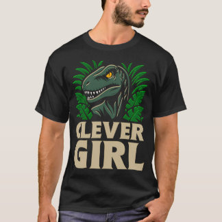 Camiseta A Citação da Garota Inteligente do Velociraptor