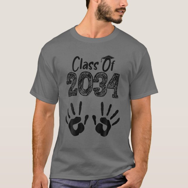 Camiseta A Classe De 2034 Cresce Com A Mim, Manipulada, No  (Frente)