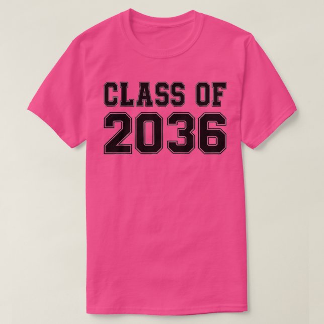 Camiseta A classe de 2036 cresce comigo na pré-escola minha (Frente do Design)